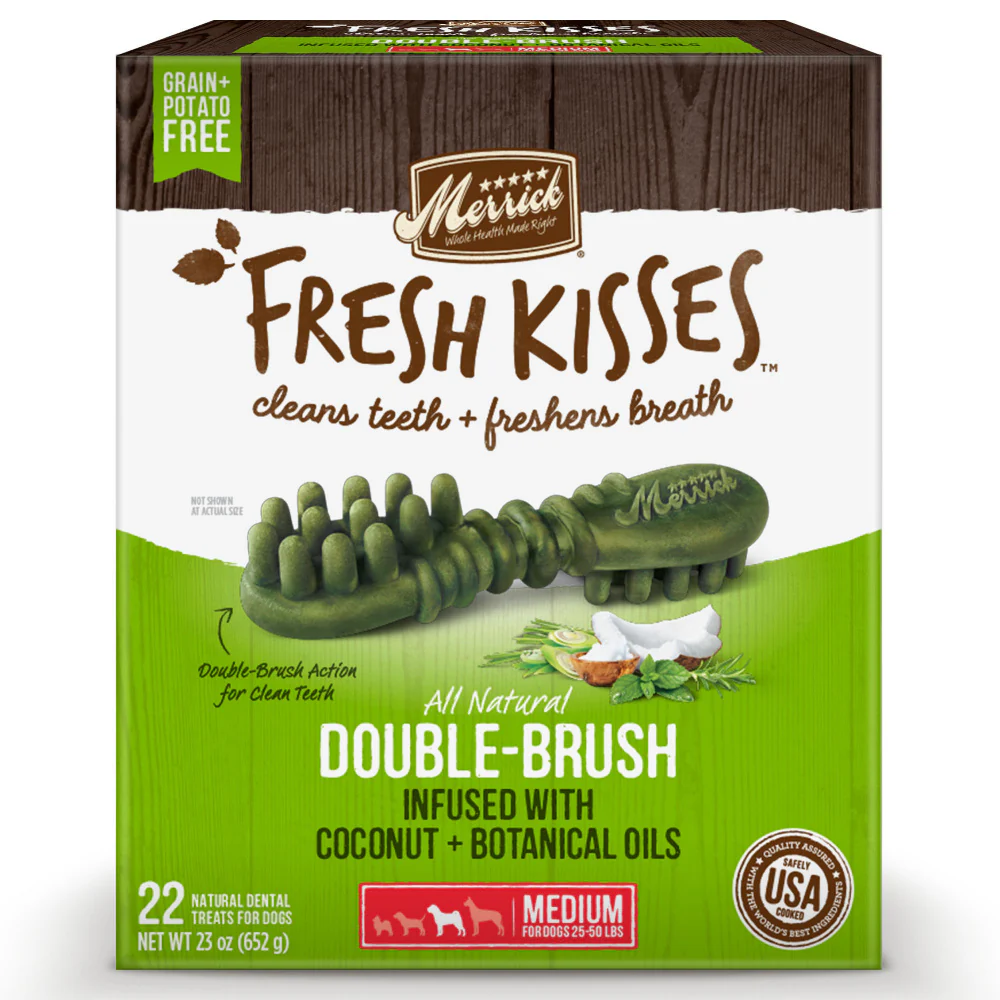 Merrick Fresh Kisses Grain Free Coconut Oil and Botanicals Medium Dental Dog Treats - Image 5