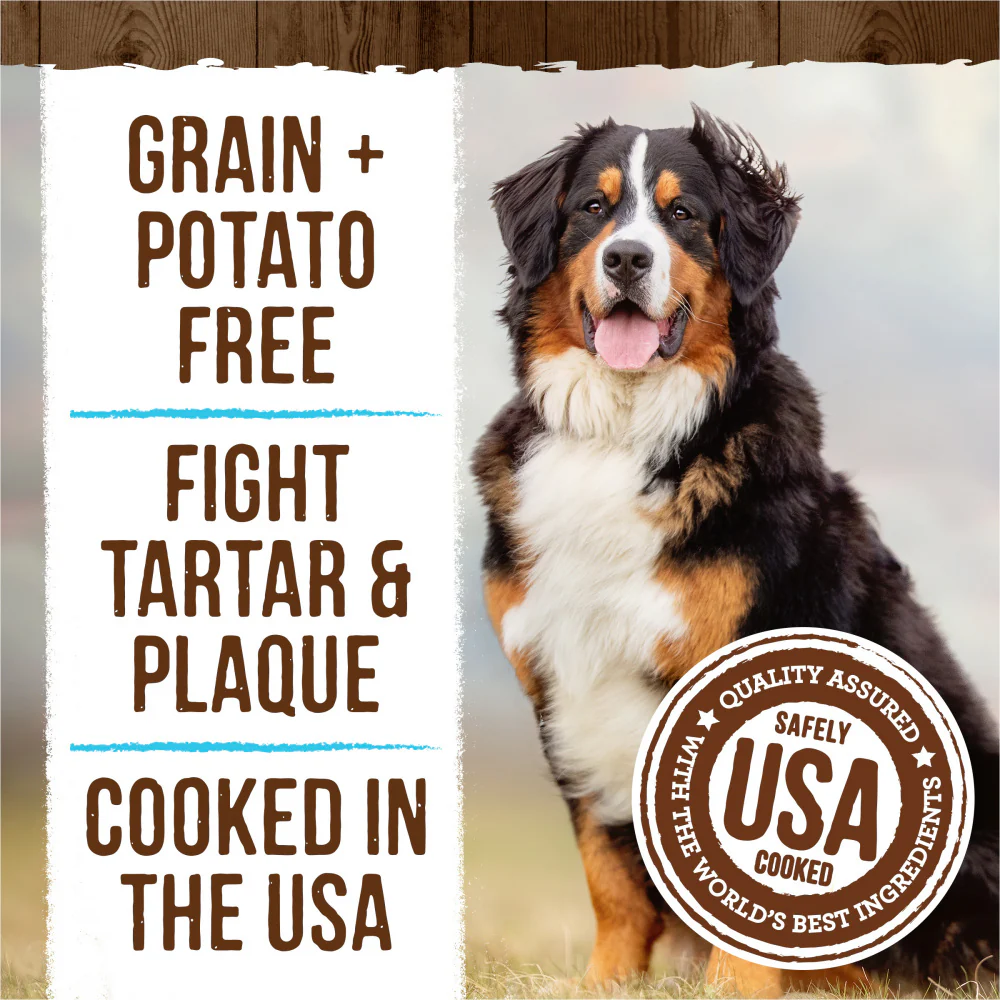 Merrick Fresh Kisses Grain Free Mint Breath Strips Large Dental Dog Treats - Image 5