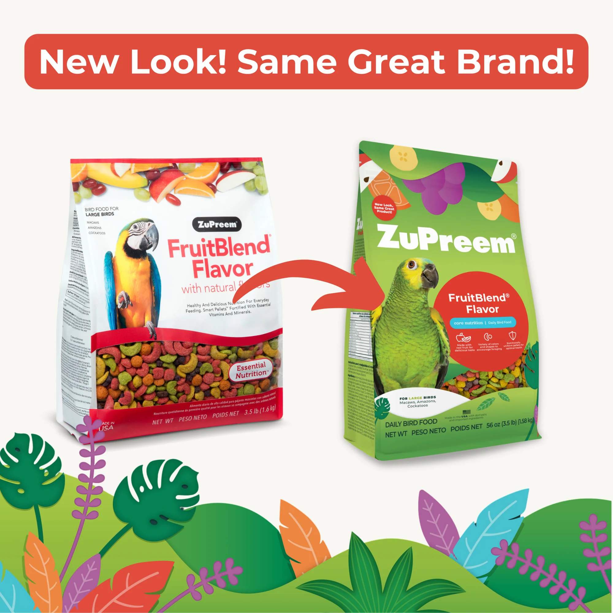 Zupreem FruitBlend Flavor Food with Natural Flavors for Large Birds - Image 3