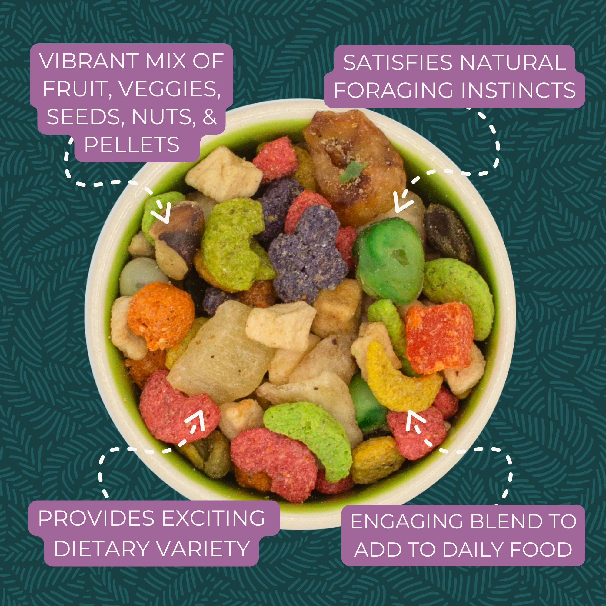 Zupreem Pure Fun Parrot & Conure Bird Food 2lb - Image 5